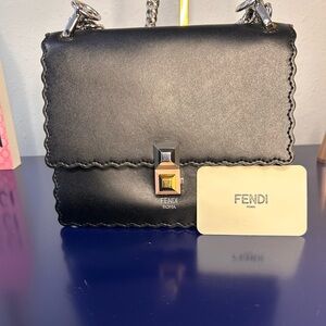 Fendi Vitelo Liberty Scalloped Crossbody